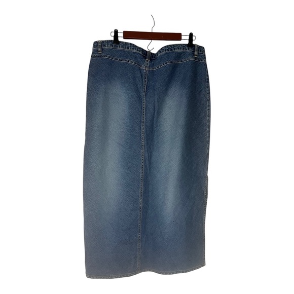 Maxi Denim Jean Skirt Old Navy Y2K 100% Cotton Size 16 - Picture 4 of 5